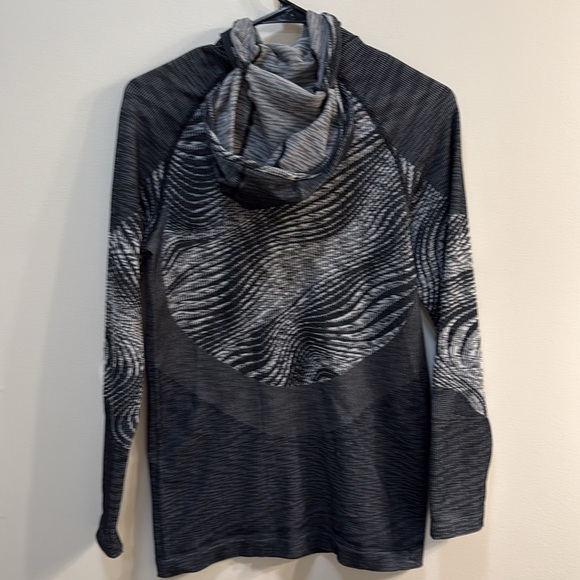 NWT Odlo Large Space Dye Grey Black Blackcomb Long Sleeve Face Mask Ski Hike - Picture 8 of 9